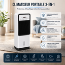 Climatiseur Mobile 3 en 1 — Refroidissement Puissant 1800W