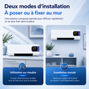 Climatiseur Mural Portable 2000W — Refroidissement Puissant avec Télécommande pour Chambre et Bureau